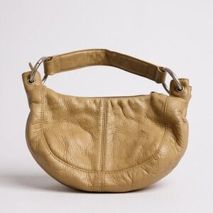 HOBO International Leather Hobo Bag Tan Brown Shoulder‎ Bag Wristlet Pouch